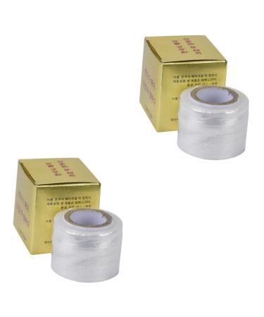 Healvian 2pcs Supplies Eyebrow Clear Plastic Disposable Tape Wrap Makeup Permanent Semipermanent Film Cover