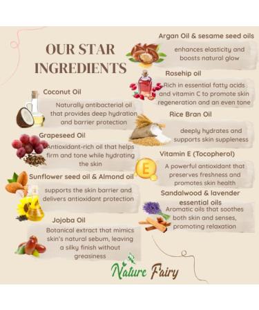 Nature Fairy Nourishing Multi-Use Body Oil Hydrating Plant-Based Formula for Skin Hair & Nails 4 FL OZ Fast-Absorbing Non-Greasy Vegan & Cruelty-Free - Buy Online on GoSupps.com