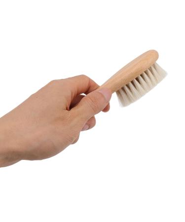 Baby Hairbrush Set with Goat Bristles | Newborn Hairbrush for Lacteal Scab Prevention | Double Sided Comb | Wooden | Ideal Gift - Buy Online on GoSupps.com