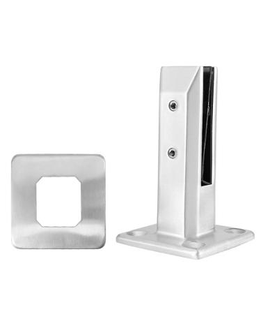 304 Stainless Steel Pool Clamp Glass Panel Pool Fence Staircase Bracket Spigot Balustrade Support Clamp Floor Deck Mount Fixed Glass Clip