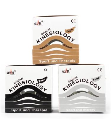 Nasara Original Kinesiology Tape - 6 Rolls (5cm x 5m) for Sports & Medicine - Custom Colors Available | International Shipping - Buy Online on GoSupps.com
