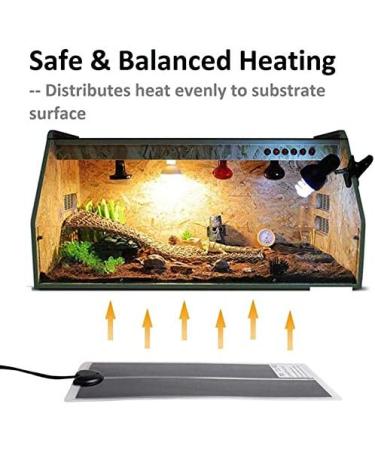 Cihely 7W Reptile Heating Mat - Waterproof Adjustable Vivarium Warmer Pad with Temperature Control for Reptiles, Turtle, Snakes, Lizard, Gecko - Pet Tank Heater - Buy Online on GoSupps.com