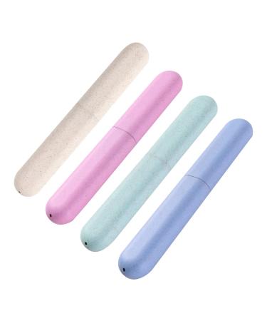 Fez 4 pcs toothbrushes etui travel toothbrush toothbrushes etui travel toothbrush travel case toothbrush etui toothbrushes storage dental case case travel protective cover toothbrush