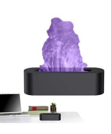 Flame Oil Diffusers - Noiseless Colorful Flame Diffuser | Automatic Shut Down Cool Mist Scent Diffuser | Waterless Flame Diffuser | Flame Oil Diffuser for Bedroom Desk Humidi and Black