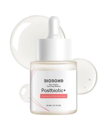BIOBOND Postbiotic+ Gentle Brightening Serum For Exfoliating Repair Hydrating & Even Tone With Lactobacillus Centella & Red Algae Extract Creating Healthy Skin Microbiome for Skincare 1 Fl Oz