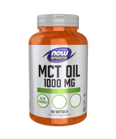 Now Foods MCT Oil 1000mg Triglyc rides cha ne moyenne d'huile de coco et de palmiste Haute dose 150 capsules molles Test en laboratoire Sans soja Sans gluten Sans OGM
