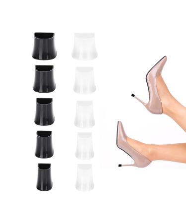 10 pairs of high heel protectors 5 sizes Heel Protector High heels Sole Protector heel protection for grass wedding outdoor activities easy (XX XS S M L)