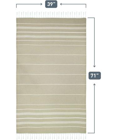 HAVLULAND Sale Pack of 2 Turkish Beach Towels - 100% Cotton, Super Absorbent, Quick-Dry, Sand Free - Oversized 71x39 Lightweight Blanket - Soft Bath Towel for Travel - Beige - Buy Online on GoSupps.com