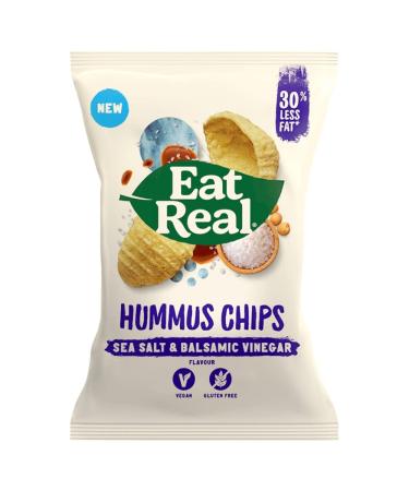 Eat Real Hummus Chips Sea Salt & Balsamic Vinegar Flavour 135g Salted 135 g (Pack of 1)
