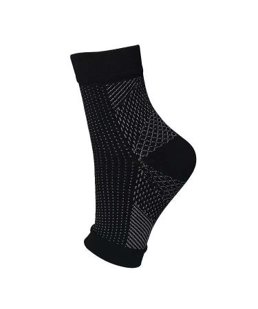 Compression Plantar Fasciitis Socks L/XL Black - Heel Pain Relief & Arch Support for Men and Women - Buy Online on GoSupps.com
