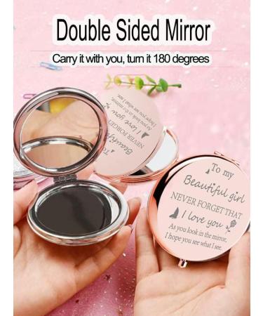 Mini Silver Compact Mirror: Perfect Girl's Birthday Gift - Makeup Purse Mirror - Buy Online on GoSupps.com