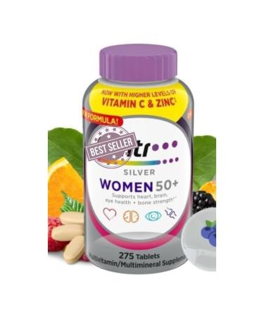 Centrum Silver Women s Multivitamin 50 Plus 275 Tablets Multivitamin & Multimineral Supplement with Vitamin D B Vitamins & Antioxidants Supports Energy Bone Immune Hair Skin & Nails Health