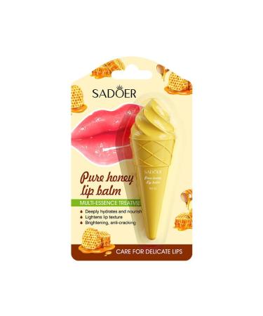 Lip Balm for Deep Hydration and Texture Lightens and Moisturizes Lips 6g Tube Peach & Strawberry & Pure Honey & Avocado (Pure Honey)