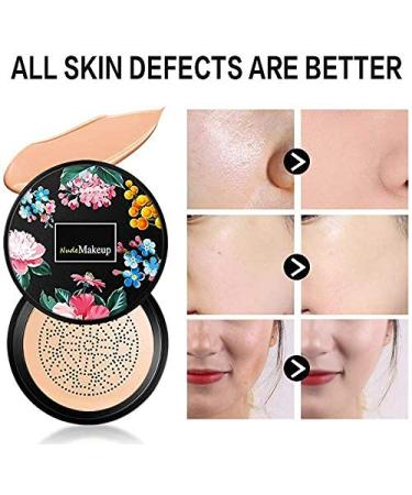 Mushroom Head Air Cushion BB Cream | Moisturizing CC Liquid Foundation for Even Skin Tone | Brightening Makeup Base Primer (Natural) - Shop Internationally - Buy Online on GoSupps.com
