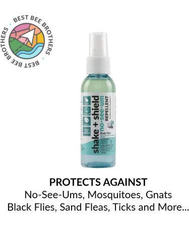 Best Bee Brothers Shake + Shield No-See-Ums Gnat Spray Non-Greasy Bug Spray Body Mist Made with Plant-Based Ingredients 2 Oz. (4 Pack) - Buy Online on GoSupps.com