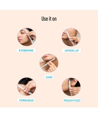 Sirona Reusable Face Razor for Women - 6 Painless Razors for Facial Hair Removal Eyebrow Shaping Dermaplaning Tool - Buy Online on GoSupps.com