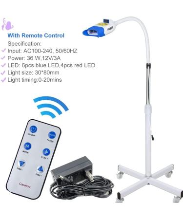 3 Mode LED Teeth Whitening Beauty Lamp 36W - Professional Dental Whitener Floor Stand Instrument for Clinic - Blue Purple Red Light Accelerator Bleaching System - 10pcs LED Light Included - Buy Online on GoSupps.com