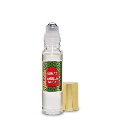 Vanilla Musk Perfume Oil Roll-On - Vanilla Fragrance Oil Roller (No Alcohol) Perfumes for Women and Men by Nemat Fragrances, 10 ml / 0.33 fl Oz 0.34 Fl Oz (Pack of 1)