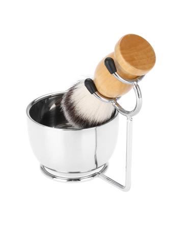 Professional Beard Shaving Set for Men | Stainless Steel Mustache Tool Bowl Stand & Brush - International Shipping Available - Buy Online on GoSupps.com
