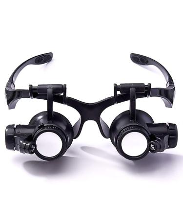 Magnifying Glasses with Light Headband Magnifier Loupe Glasses with Illuminated for Jeweler Repair Watch Interchangeable Lens