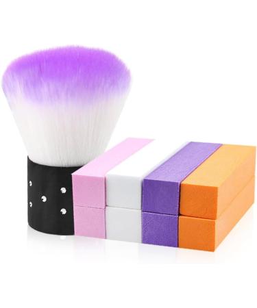 Beavorty 1 Set makeup brush large Makeup Powder Blush nail duster brush kit Nail Polish Block Nail Art finger nail files Nail Cleaning Brush buffing block toenail file paint purple manicure - Buy Online on GoSupps.com