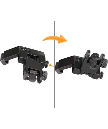 Feyachi 45 Degree Offset Iron Sights Set - Flip Up BUIS Rapid Transition Backup Front & Rear Sights for Picatinny Weaver Rails - Buy Online on GoSupps.com