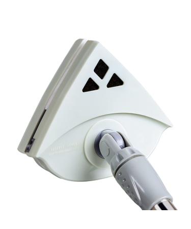 LTLJX Magnetic Glass Cleaner Double-Side Magnetic Glass Wiper with 360 Rotation Head and Extension Pole Home Cleaning Wiper for High-Rise Windows 5-35cm Gray Grey