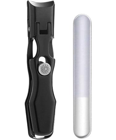 nail clippers for thick nails nail clippers with nail catcher | jaw nail clippers - stainless steel nail file toe nail clippers manicure tool for women Black - Buy Online on GoSupps.com