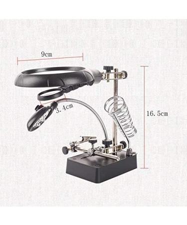 Metal Magnifier 10 Times with LED Lights Multi-Function Motherboard Repair Workbench 5 Times HD Repair Station Mobile Phone Repair Magnifier Lamp Hand-Carved Good Times - Buy Online on GoSupps.com