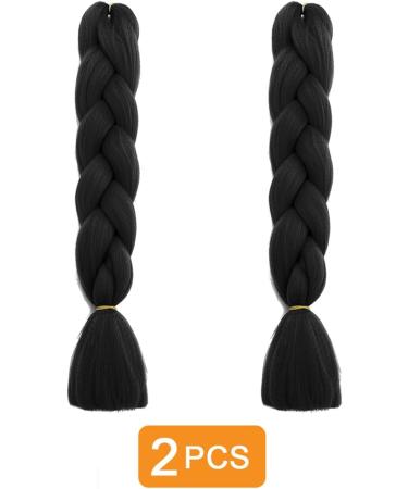 Traziewell Hair Extension Braiding Hair Natural Black Pre Stretched Easy Braid Soft Synthetic Fiber Crochet Braids Hair Extensions for Women 1806 FH001806 L - Buy Online on GoSupps.com