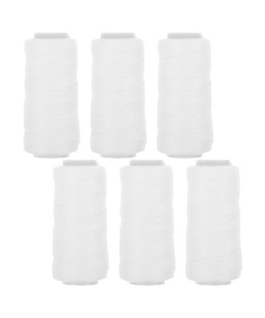 Ciieeo 6 Rouleaux de Fils D' pilation du Visage en Coton Blanc Fil pour pilateur Facial D pilatoire Visage Pr cis et Doux Usage Beaut Professionnel