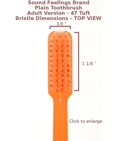 Smokers Toothbrush - Extra Hard Bristles - 4-Pack Adult - Sound Feelings - Buy Online on GoSupps.com