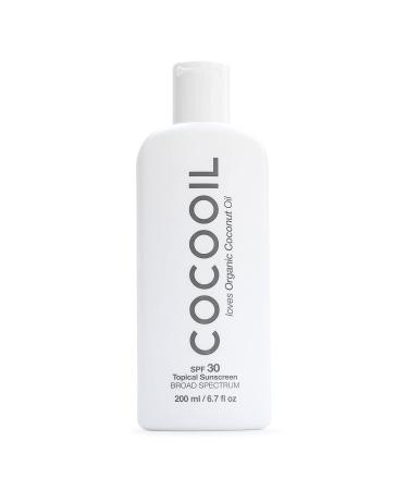 Topical Sunscreen SPF 30 | Natural Botanical Oils Organic Coconut Oil Skin Nourishing Cruelty Free | 6.7 Fl Oz