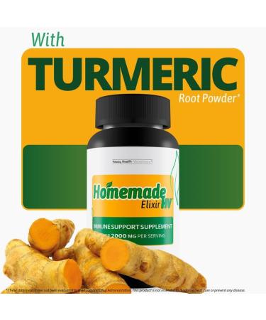 Happy Health Marketplace Homemade Elixir HV - Our Best Immune Support Supplement - Herbal Vitamin Immune Support Capsules - Our Best Immune Pills Nature Vitamin D Zinc C Best Herbs Vitamins - Buy Online on GoSupps.com