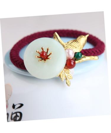 DOITOOL 1pc Hair Tie Headband Scrunchy Hair Ring Little Girl Hair Tie Girl Hair Accessories Ribbon Hair Ties Ponytail Holder Hair Rope Hair Accessory Emerald Simple Copper - Buy Online on GoSupps.com