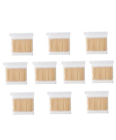 Cotton Stick Double Ended Cotton Swab Wooden Cotton Buds for Make Up Travel Ears Cleaning Pets 1000PCS Cotton Swabs