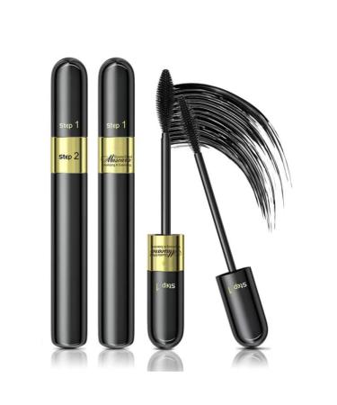 2 PCS Thrive Mascara 2 In 1 4D Lash Cosmetics Vibely Mascara 5x Longer Waterproof telescopic mascara For Natural Lengthening And Thickening Effect Long-Lasting Dense Curled No Clumping