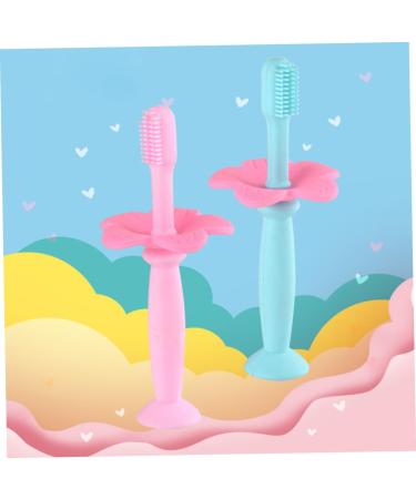 Beavorty Infant Toothbrush - Bristle Toothbrush for Kids Oral Care Baby Training Toothbrush Clean Sound Wall Pink 1 Piece Pack - Buy Online on GoSupps.com