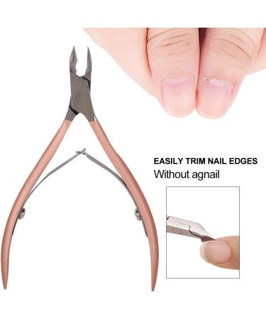 Verdant Touch Manicure Scissors Stainless Steel Nail Dead Skin Scissors Callus and Hangnail Remover Rose Gold Manicure Tool - Buy Online on GoSupps.com