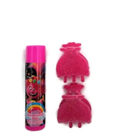 Trolls World Tour Flavored Lip Balm w/ 2 Hair Clips