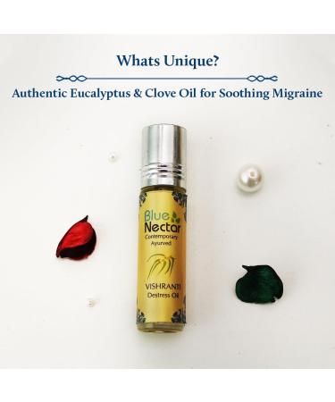 Buy Blue Nectar Vishranti Destress Roll-On & Meditation Oil | 9 Herbs with Cinnamon Clove Ginger & Mint | 0.3 Fl Oz - International Shipping Available - Buy Online on GoSupps.com