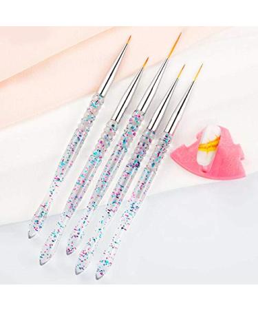 5-Piece Nail Art Liner Brush Set | DIY UV Gel & Acrylic Design Tools for Professional Nail Art - Buy Online on GoSupps.com
