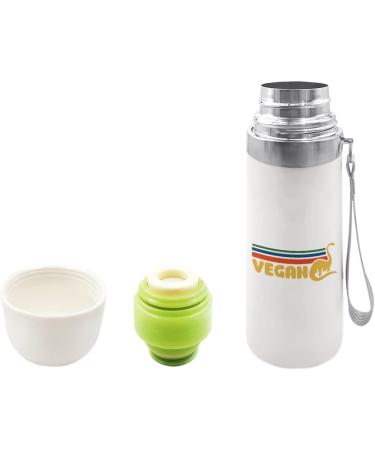 Retro Vegan Dino Insulated Water Bottle 19 OZ Stainless Steel Travel Mug For Drink Sports Camping Hiking Outdoors - Buy Online on GoSupps.com