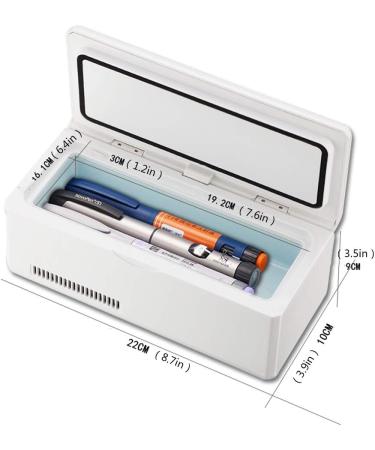 Large Capacity Portable Insulin Refrigerated Box 2-8 C Car Insulin Cooler Medical Mini Refrigerator Suitable for Car/Travel/Aircraft White-A A White - Buy Online on GoSupps.com