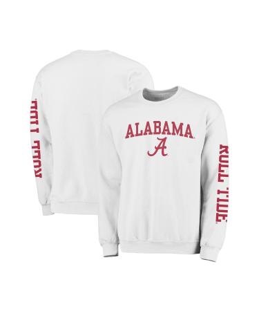 Venley Official NCAA College Mens/Womens Boyfriend sweatshirts Alabama Roll Tide 01 - White X-Large