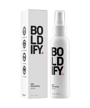 BOLDIFY Hair Thickening Spray - Stylist Recommended Volumizing Hair Products All Genders - Hair Volumizer  Texture Spray for Hair  Hair Spray Women/Men  Hair Thickening Products for Women & Men - 4oz Natural 4 Fl Oz (Pac...