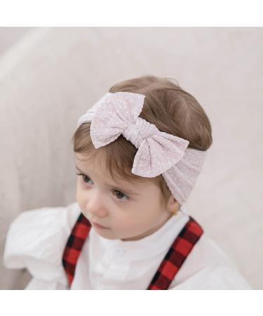 6PCS Baby Headbands for Girl | Stretchy Nylon Floral Hairbands | Snow White - Buy Online on GoSupps.com