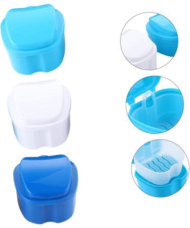 Coheali Travel Container for Prosthesis - 3-Part Storage Box for Artificial Teeth | Durable & Portable Fake Tooth Holder Case - Buy Online on GoSupps.com