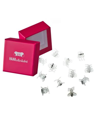 Hair -like love orchids hair clips small 2cm transparent in box small hair clip hair clip hair clips hair jewelry small clips for girls women box color: pink