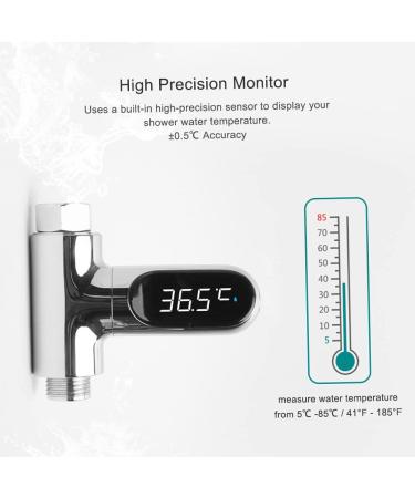 Shower Thermometer - Digital High Temperature Sensor with LED Display for Babies Toddlers & Elderly - Safe Bathing Indicator - Buy Online on GoSupps.com